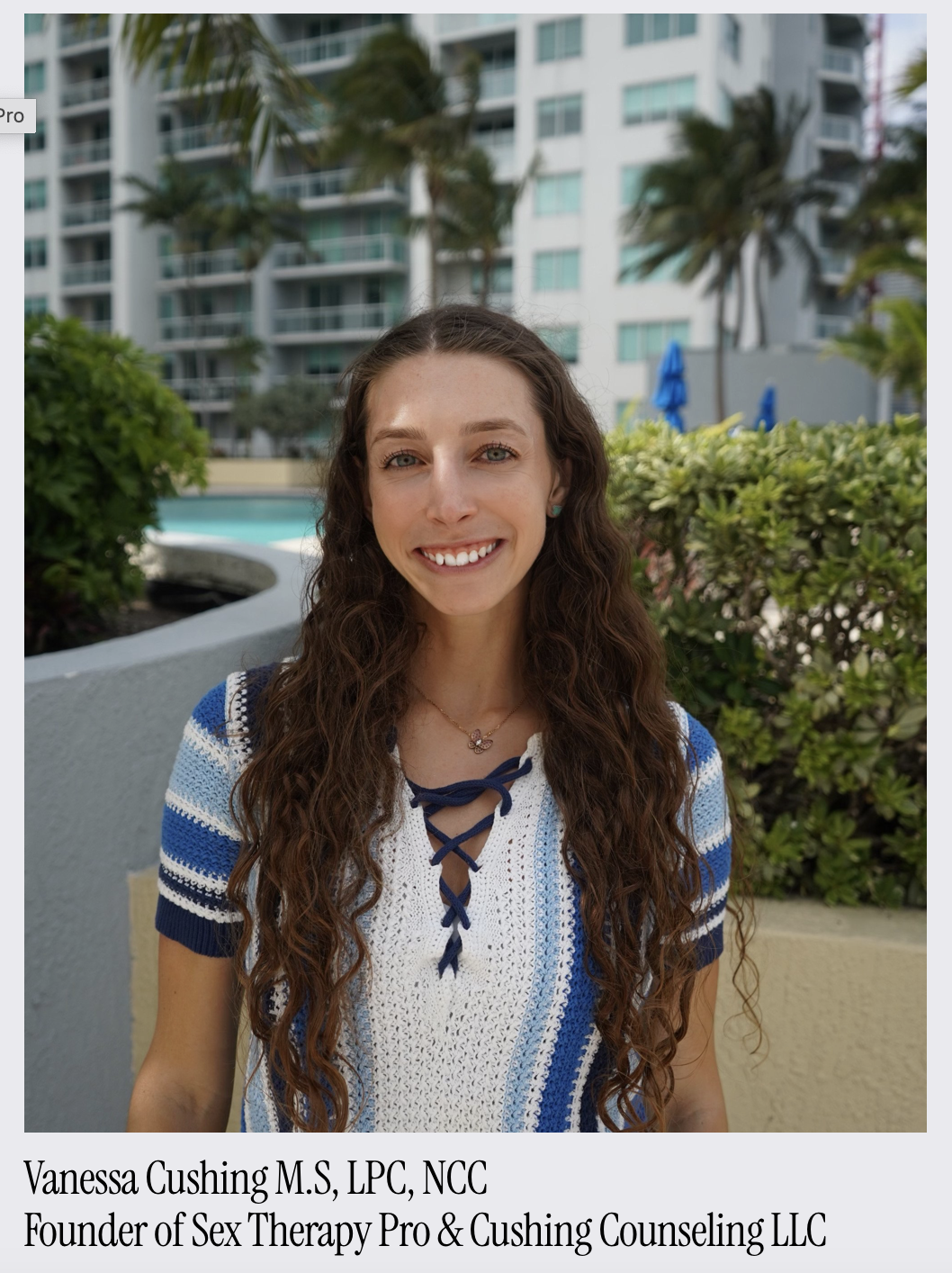 Vanessa Cushing LPC, NCC, CST